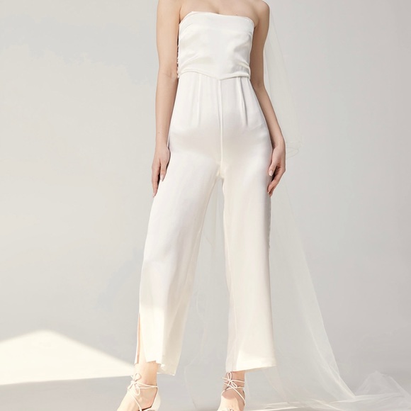 Silk Maison Side Slit Silk Culotte Jumpsuit